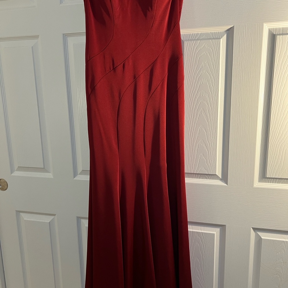 Elegant Ruby Evening Gown